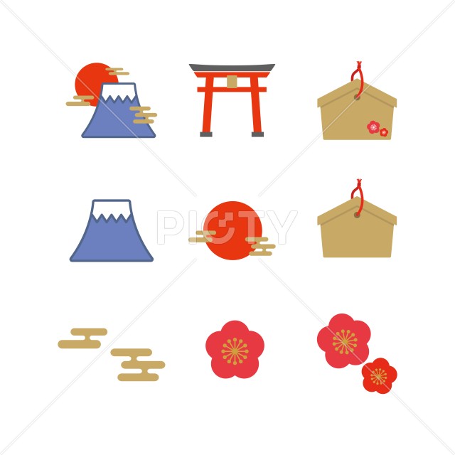 お正月イラストセット