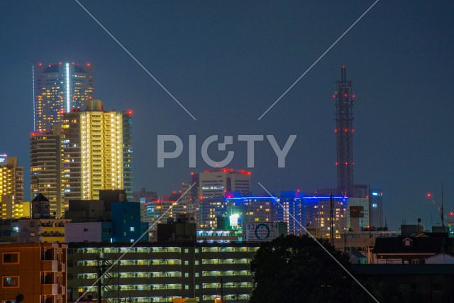 横浜みなとみらいの夜景