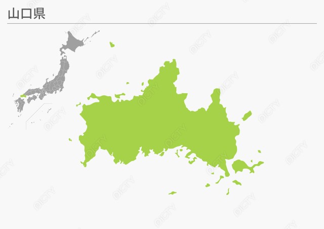 都道府県地図 山口県