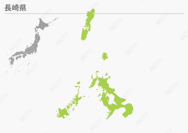 都道府県地図 長崎県