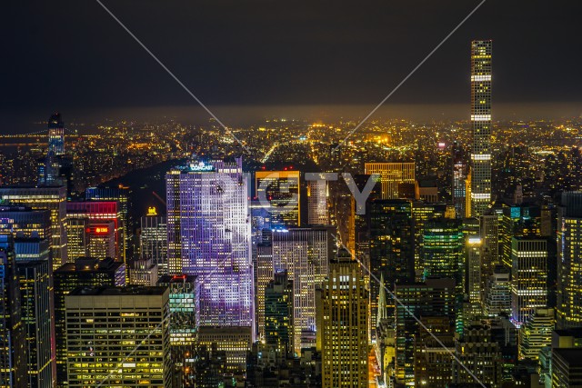 エンパイアステートビルから見えるニューヨークの夜景