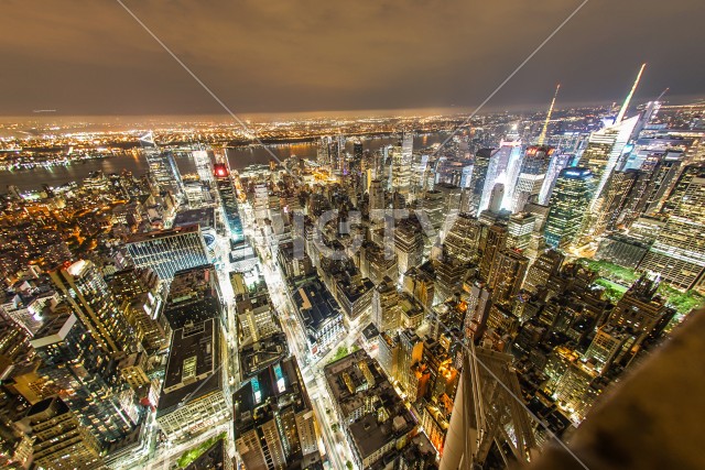 エンパイアステートビルから見えるニューヨークの夜景