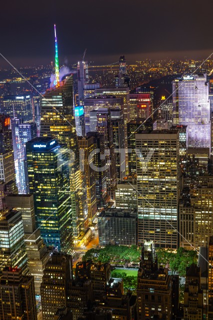エンパイヤステートビルから見えるニューヨークの夜景