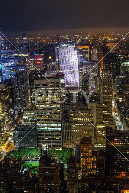 エンパイヤステートビルから見えるニューヨークの夜景