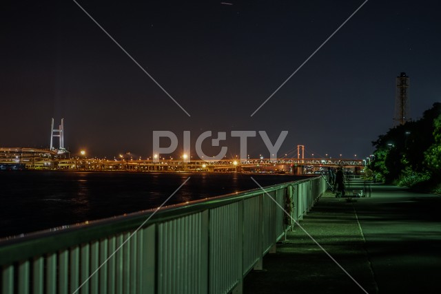 京浜工業地帯の夜景