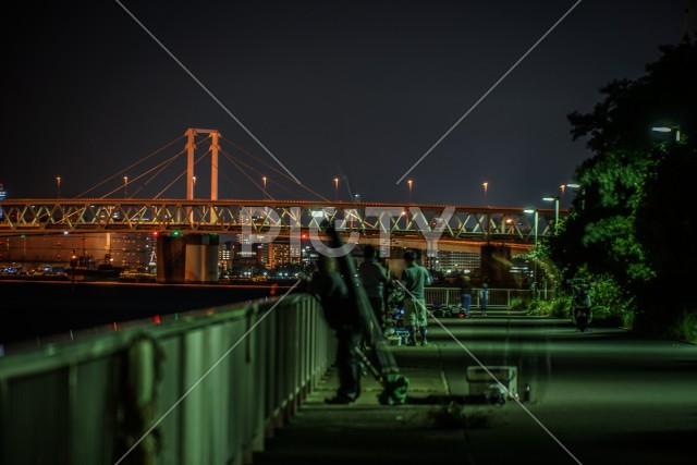 京浜工業地帯の夜景