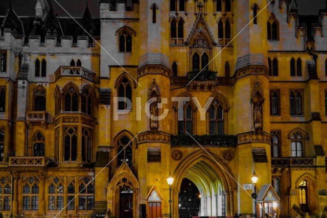 イギリス・ロンドンの住宅街の夜景
