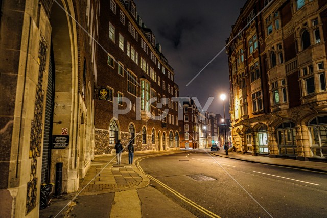 イギリス・ロンドンの住宅街の夜景