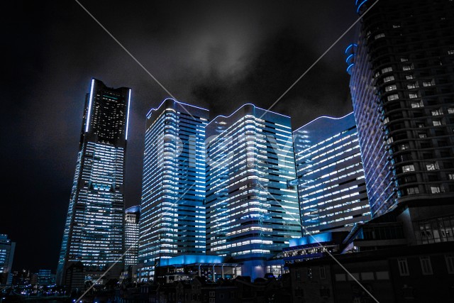 横浜みなとみらいの夜景