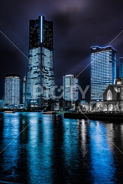 横浜みなとみらいの夜景のイメージ