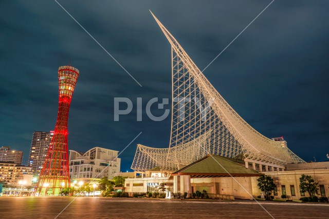 神戸ポートタワーの夜景