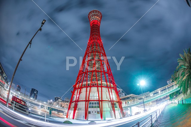 神戸ポートタワーの夜景