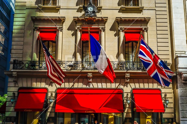 アメリカ・フランス・イギリス国旗