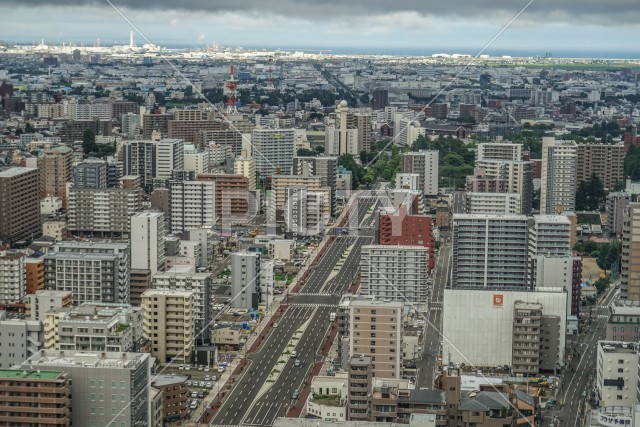 仙台の街並み（アエル展望台から）