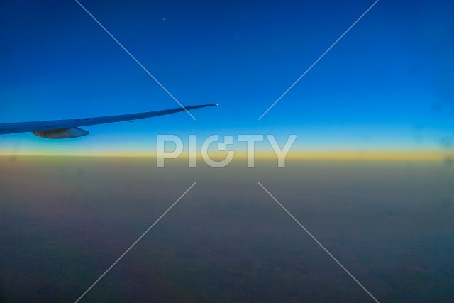 飛行機から見える風景