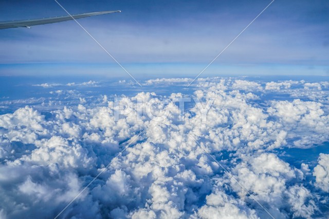 飛行機から見える風景
