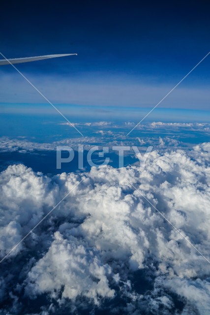 飛行機から見える風景
