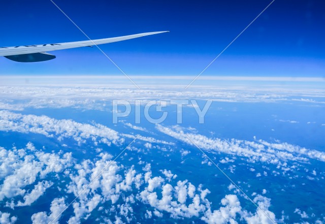 飛行機から見える風景