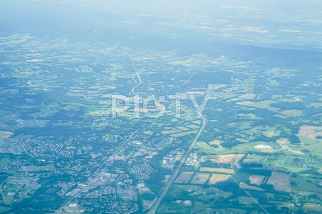 飛行機から見える風景