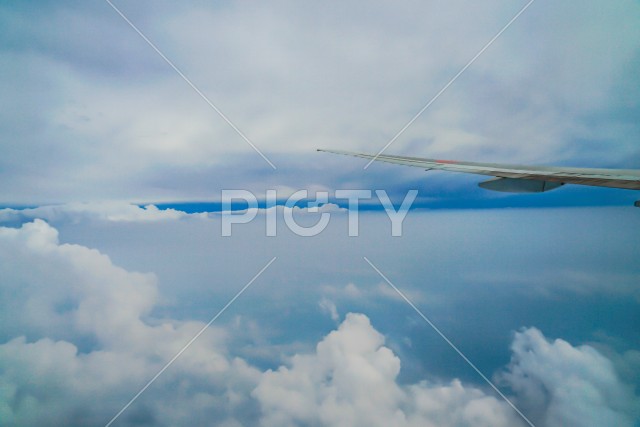 飛行機から見える風景