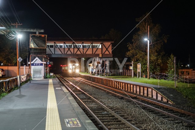 美瑛駅の夜景（北海道美瑛町）
