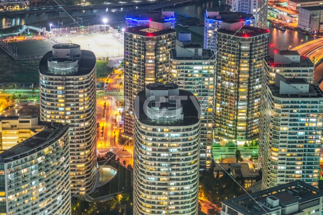 横浜ランドマークタワーから見える夜景