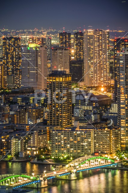 カレッタ汐留からの東京の夜景