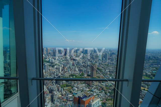 六本木ヒルズ展望台からの都市風景