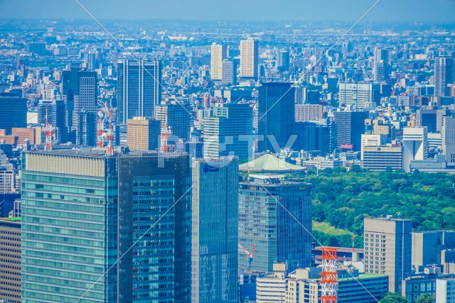 六本木ヒルズ展望台からの都市風景