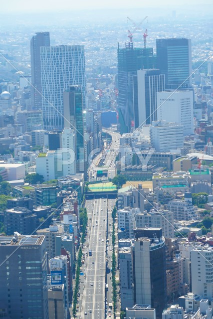 六本木ヒルズ展望台からの渋谷の風景