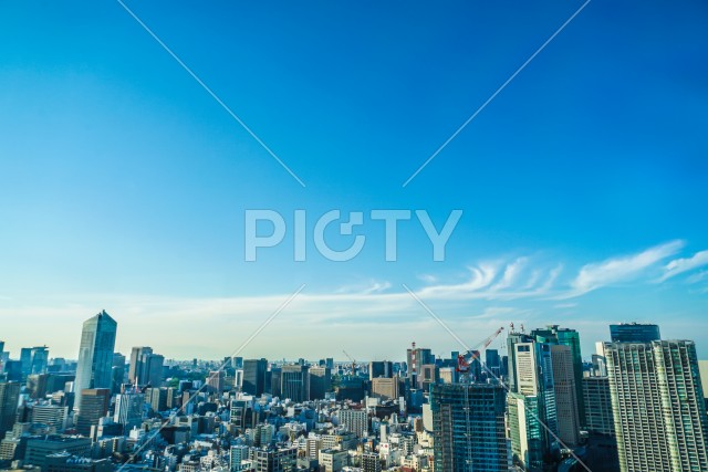 世界貿易センタービル（シーサイドトップ）から見える東京の街並み