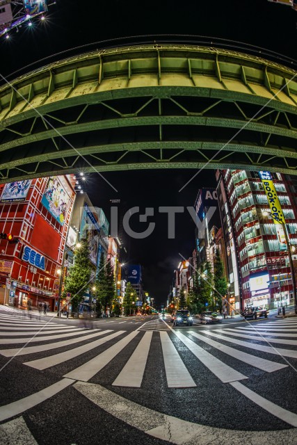 秋葉原の街並み（夜）