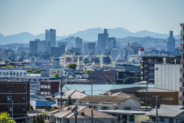 宮城県仙台市の街並み（荒井方面から）