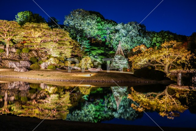 六義園の大名庭園（紅葉）