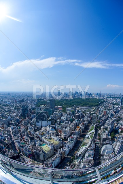 渋谷スカイから見える東京の街並み