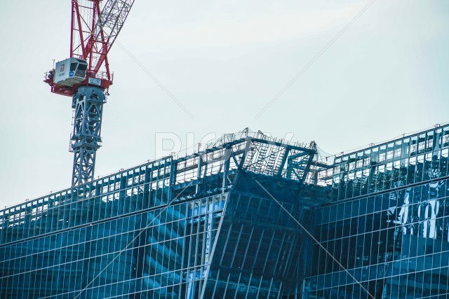 建設中の高級ホテル（横浜みなとみらい）