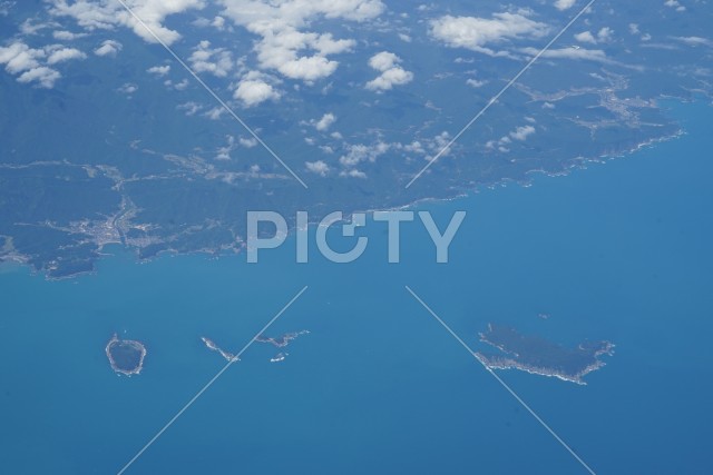 日本列島の空撮