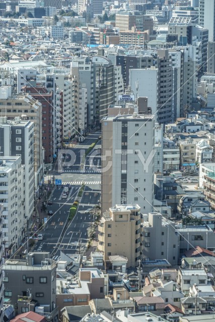 文京シビックセンター展望ラウンジから見える東京の街並み