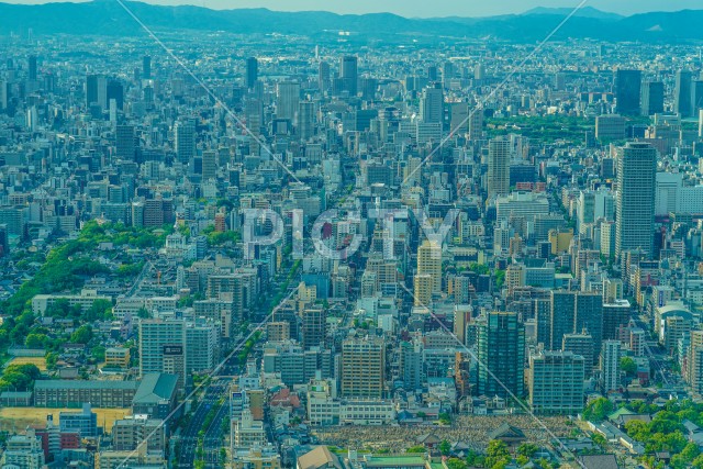 あべのハルカスからの大阪の街並み