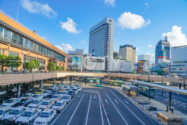 仙台駅西口の街並み