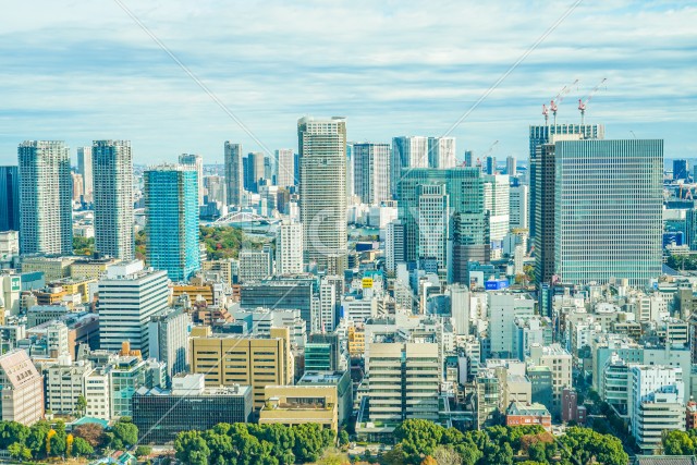 東京タワー展望台から見える東京の街並み