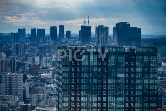 東京タワー展望台から見える東京の街並み