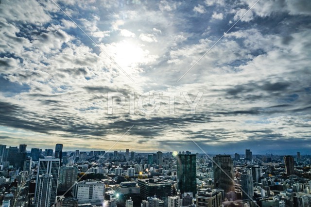 東京タワー展望台から見える東京の街並み