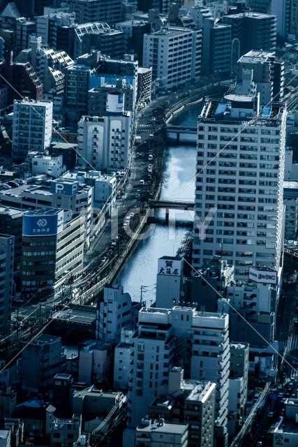 横浜ランドマークタワーから見える街並み