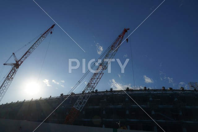 新国立競技場の建設現場