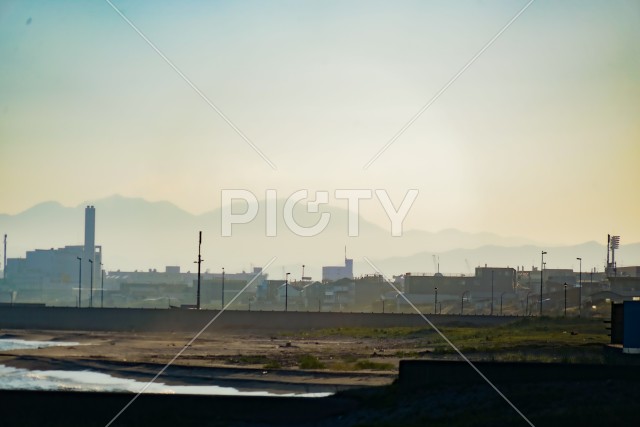 函館の砂浜と海