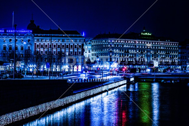 スウェーデン・ストックホルムの夜景