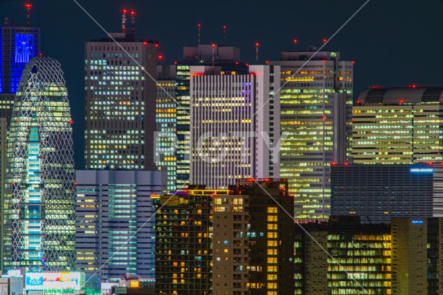 新宿の夜景（文京シビックセンターから撮影）
