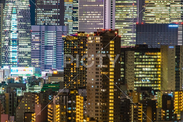 新宿の夜景（文京シビックセンターから撮影）