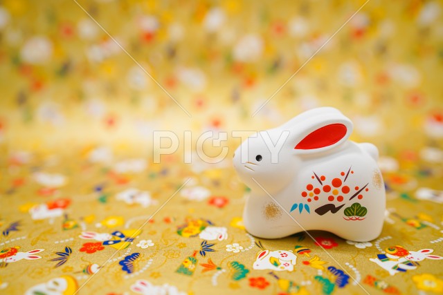うさぎ年のお正月素材（卯年年賀状）